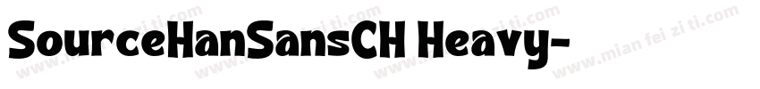SourceHanSansCH Heavy字体转换